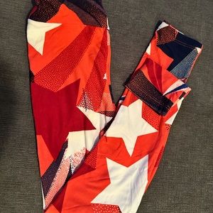 4th of July LuLaRoe leggings. New, no tag.  Kids size L/Xl.